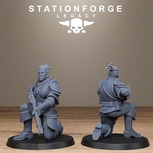 Legacy Thorncrest Hunters Sisters | Station Forge 16k Resin Miniatures | 28mm 32mm Tabletop Wargaming | Unpainted image 4