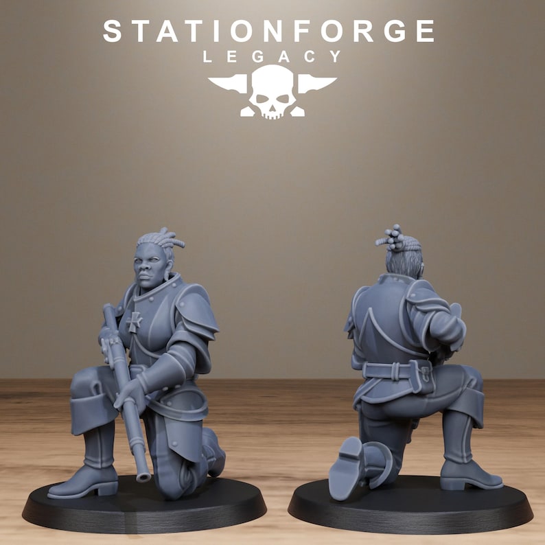 Legacy Thorncrest Hunters Sisters | Station Forge 16k Resin Miniatures | 28mm 32mm Tabletop Wargaming | Unpainted image 4