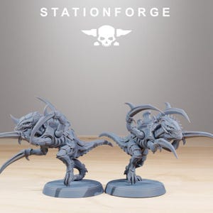 Xenariden-Infanterie-Nahkampfeinheit | Station Forge 16k Resin-Miniaturen | 28 mm/32 mm Tabletop-Wargaming | Unbemalt Bild 4