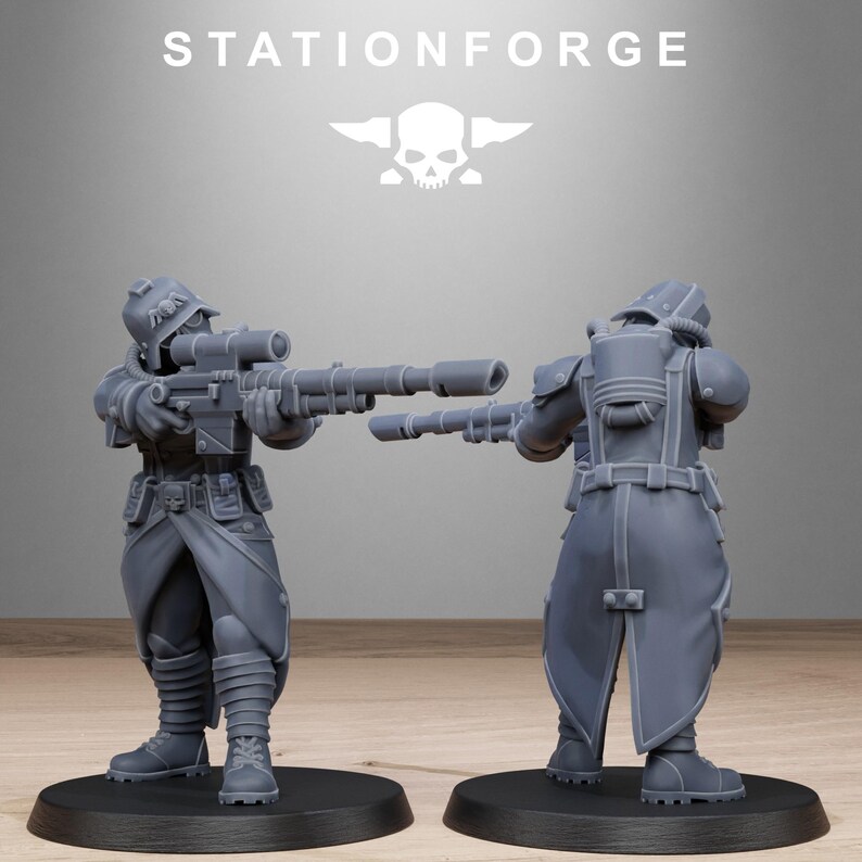 Sœurs d'Acier Grimguard | Figurines en résine Station Forge 16k | 28 mm et 32 mm | Jeux de figurines | Non peintes image 8