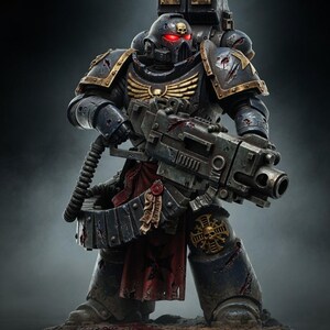 Space Knights Veterans Squad | 16k Resin Miniatures | 28mm 32mm Tabletop Wargaming | Unpainted C