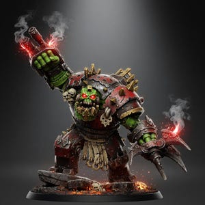 Orks Metjaw Boss | Station Forge 16k Resin Miniatures | 28mm 32mm Tabletop Wargaming | Unpainted image 1