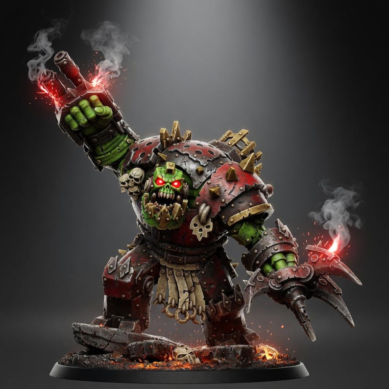 Orks Metjaw Boss | Station Forge 16k Resin Miniatures | 28mm 32mm Tabletop Wargaming | Unpainted image 1