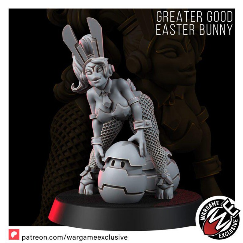 Coalition Easter Bunny | 16k Resin Miniatures | 28mm 32mm Tabletop Wargaming | Unpainted image 2