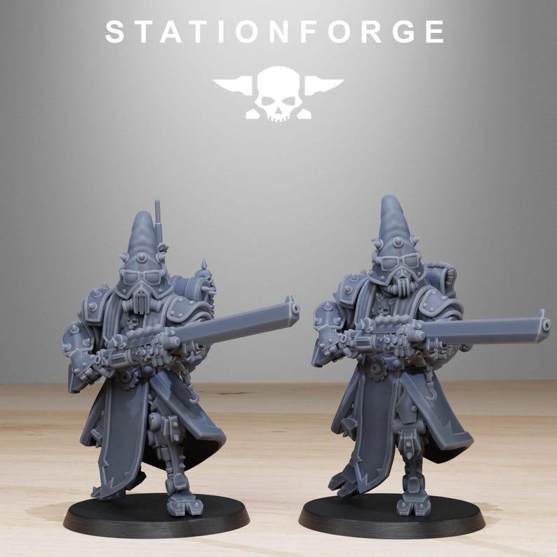 Scavenger Hooded Cultists | Station Forge 16k Resin Miniatures | 28mm 32mm Tabletop Wargaming | Unpainted image 7