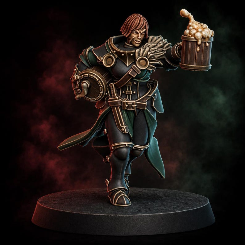 Blackhide Tribe Brewmaster | 16k hartsminiatyrer | 28 mm 32 mm bordsskiva krigsspel | Omålad bild 1