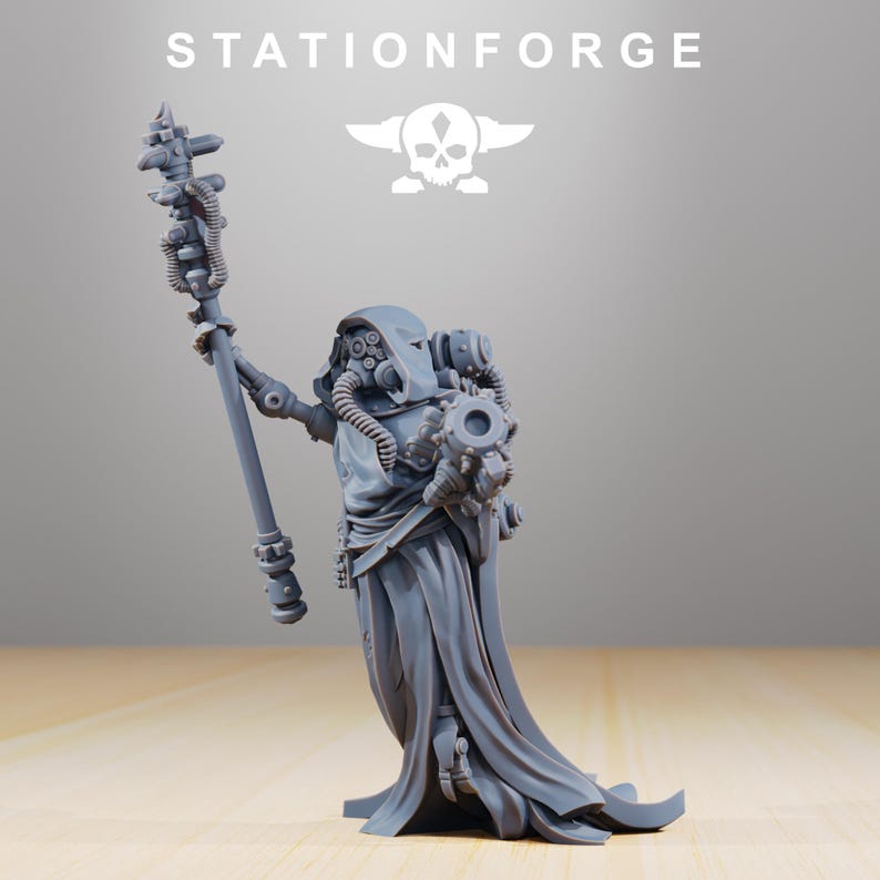 Scavenger Electro Lights | Station Forge 16k Resin Miniatures | 28mm 32mm Tabletop Wargaming | Unpainted image 4