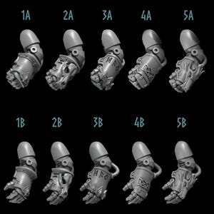 Primal Hounds - Fists - 16k Resin - GreyTide Studio - Wolves / Space Warriors / Bitz / Tabletop / Wargaming / Grimdark image 2