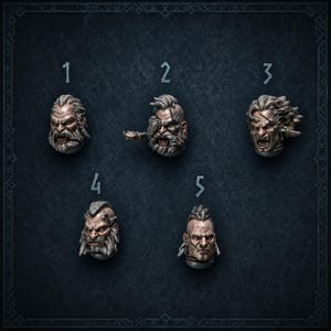 Primal Hounds – Köpfe #1 – 16k Resin – GreyTide Studio – Wölfe / Weltraumkrieger / Einzelteile / Tabletop / Wargaming / Düstere Dunkelheit Bild 1