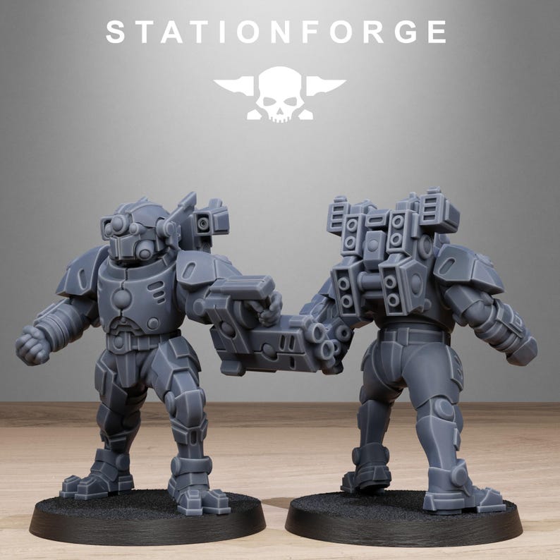 Miniaturas de resina Tarion con blindaje pesado / Station Forge 16k / 28 mm 32 mm para juegos de mesa / sin pintar imagen 9