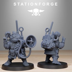 GrimGuard Skulldart Trappers | Station Forge 16k Resin-Miniaturen | 28 mm/32 mm Tabletop-Wargaming | Unbemalt Bild 6