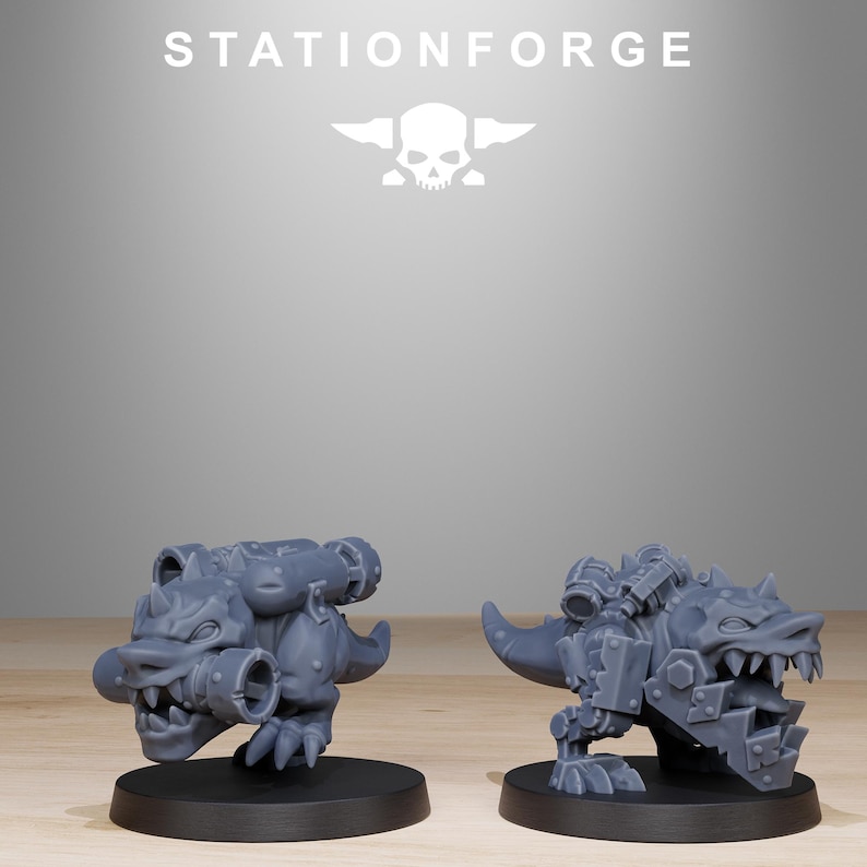 Orks Orkaz Smashers | Station Forge 16k Resin Miniatures | 28mm 32mm Tabletop Wargaming | Unpainted image 10