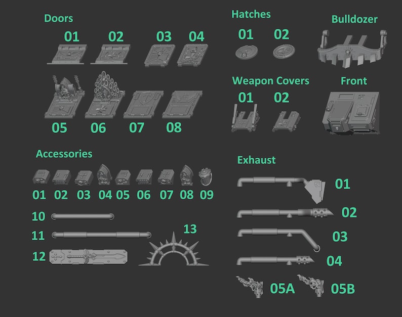 Eternal Pilgrims - Space rhinoceros vehicle accessories - GreyTide Studio - Holy Warriors / Bitz / Wargaming / Grimdark image 2