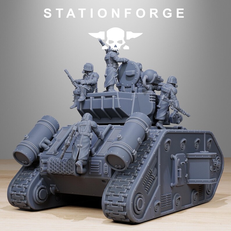 Grimguard Battle Tank 2 | Station Forge 16k Resin Miniatures | 28mm 32mm Tabletop Wargaming | Unpainted image 4