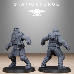 Naves espaciales Grimcorp / Station Forge 16k Miniaturas de resina / 28 mm 32 mm Juegos de guerra de mesa / Sin pintar imagen 6