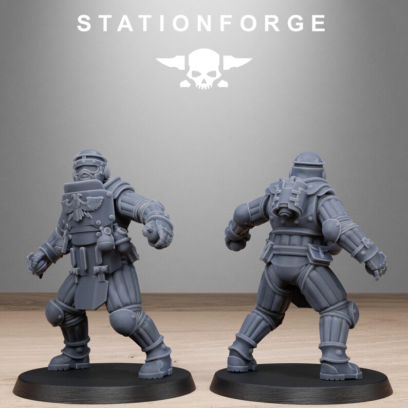 Naves espaciales Grimcorp / Station Forge 16k Miniaturas de resina / 28 mm 32 mm Juegos de guerra de mesa / Sin pintar imagen 6