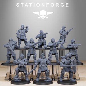 Royalguard Patrol | Station Forge 16k Resin Miniatures | 28mm 32mm Tabletop Wargaming | Unpainted image 2