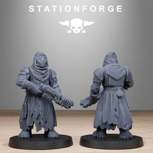 Plünderer-Henker | Station Forge 16k Resin-Miniaturen | 28 mm/32 mm Tabletop-Wargaming | Unbemalt Bild 6