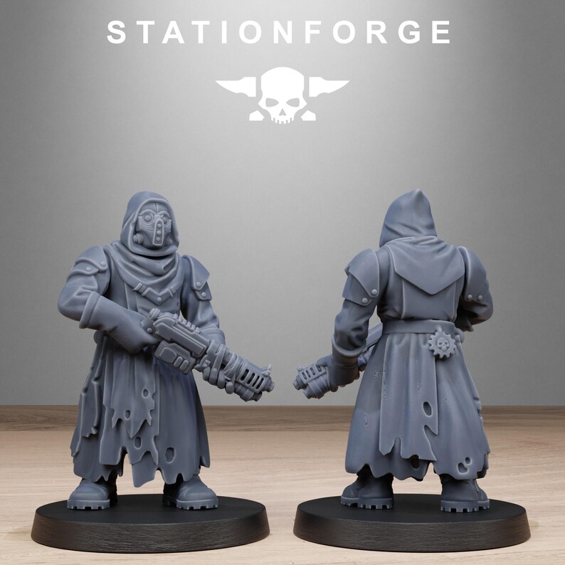 Plünderer-Henker | Station Forge 16k Resin-Miniaturen | 28 mm/32 mm Tabletop-Wargaming | Unbemalt Bild 6