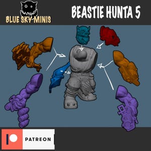 Beastie Huntas - Orc Squad - 16k Resin - Orcs / Tabletop / Wargaming / Grimdark image 7