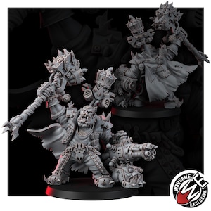 Ork King Freddy Moonqury | 16k Resin Miniatures | 28mm 32mm Tabletop Wargaming | Unpainted image 6