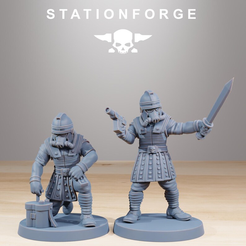 Grimguard Vexillatio | Station Forge 16k Resin Miniatures | 28mm 32mm Tabletop Wargaming | Unpainted image 8