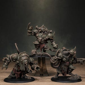 Rotfang Mega Rats | Station Forge 16k Resin Miniatures | 28mm 32mm Tabletop Wargaming | Unpainted image 1