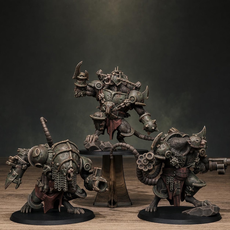 Rotfang Mega Rats | Station Forge 16k Resin Miniatures | 28mm 32mm Tabletop Wargaming | Unpainted image 1