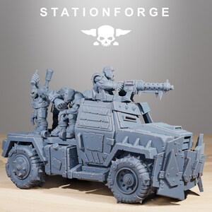 Orks Orkaz Party Wagon | Station Forge 16k Resin Miniatures | 28mm 32mm Tabletop Wargaming | Unpainted image 3