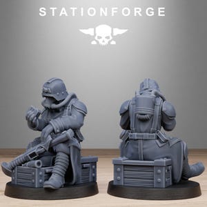 Grimguard Battlefront | Station Forge 16k Resin-Miniaturen | 28 mm/32 mm Tabletop-Wargaming | Unbemalt Bild 6