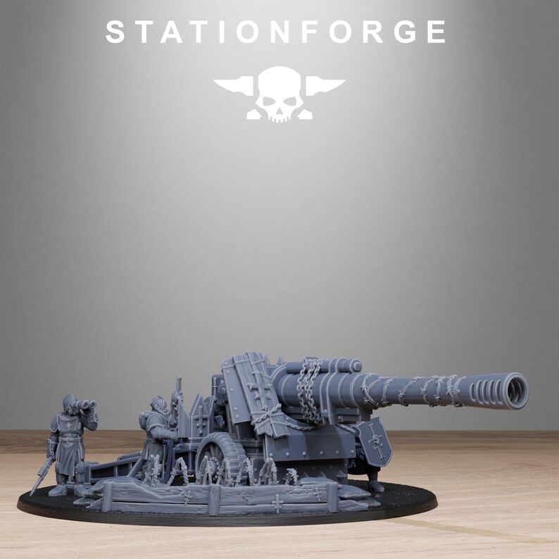 Royal Guard Artillery | Station Forge 16k Resin Miniatures | 28mm 32mm Tabletop Wargaming | Unpainted image 9
