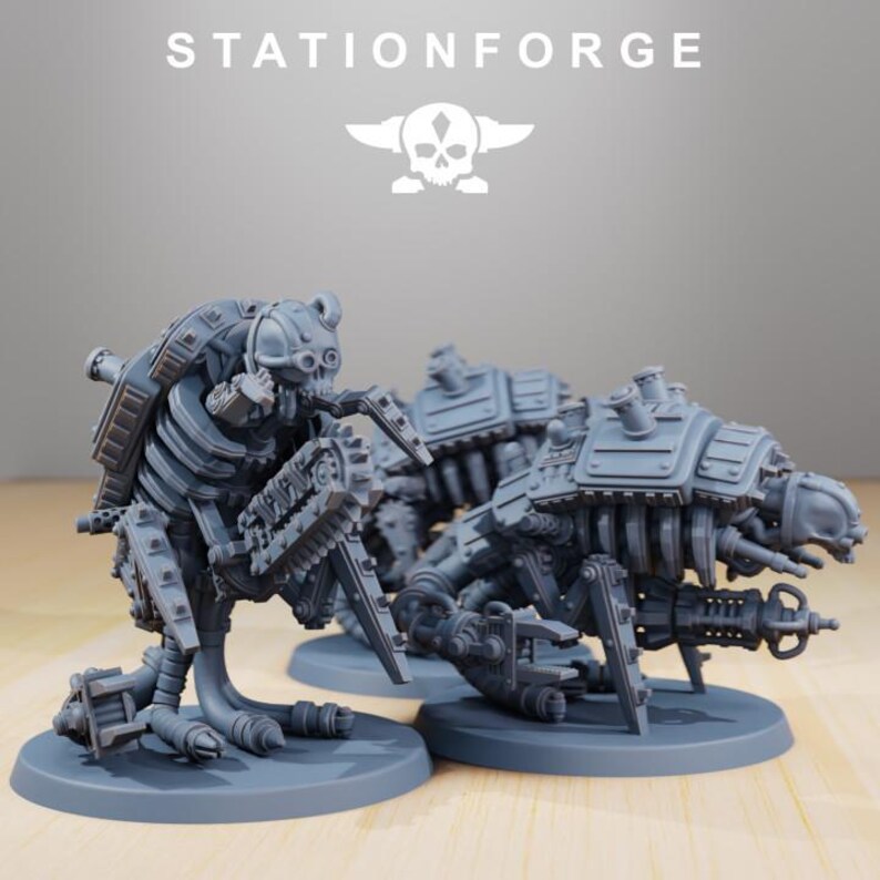 Scavenger Assassinators | Station Forge 16k Resin Miniatures | 28mm 32mm Tabletop Wargaming | Unpainted image 4