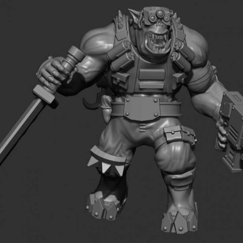 Speshul Forcez Boyz - Orc Squad - 16k Resin - Orcs / Tabletop / Wargaming / Grimdark image 8