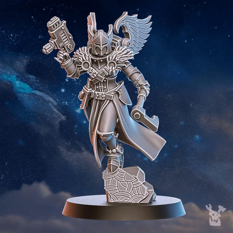Valkyries Squad x5 | 16k Resin Miniatures | 28mm 32mm Tabletop Wargaming | Unpainted image 6