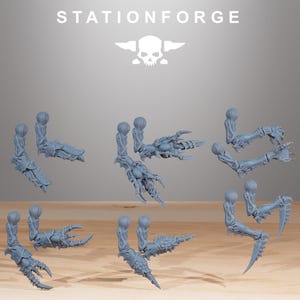 Xenarid Devourers | Station Forge 16k Resin Miniatures | 28mm 32mm Tabletop Wargaming | Unpainted image 3