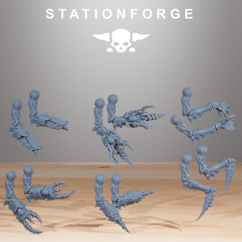 Xenarid Devourers | Station Forge 16k Resin Miniatures | 28mm 32mm Tabletop Wargaming | Unpainted image 3