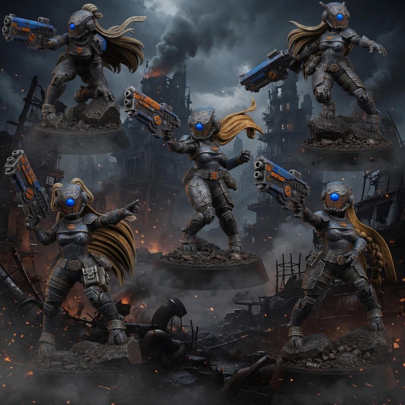 Coalition Trailseekers T1 | 16k hartsminiatyrer | 28 mm 32 mm bordsspel | Omålad bild 1