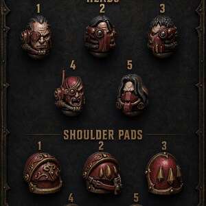 Crimson Lords - Taktisk - 16k Resin - GreyTide Studio - Blood / Space Warriors / Bitz / Bordspel / Krigsspel / Grimdark