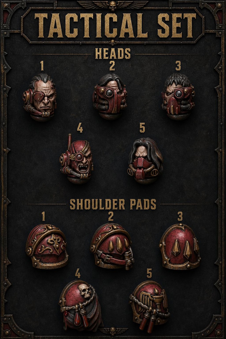Señores Carmesí - Táctico - Resina 16k - GreyTide Studio - Sangre / Guerreros Espaciales / Piezas / Juegos de Mesa / Wargaming / Grimdark imagen 1
