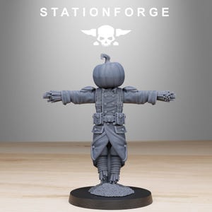 GrimGuard Vogelscheuche | Station Forge 16k Resin-Miniaturen | 28 mm/32 mm Tabletop-Wargaming | Unbemalt Bild 8