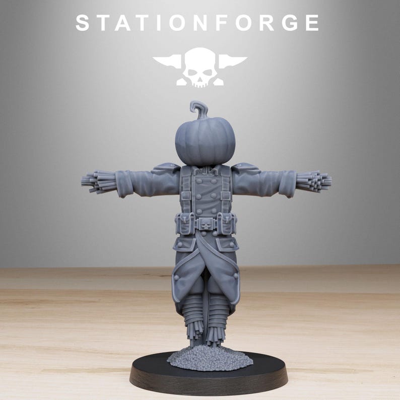 GrimGuard Vogelscheuche | Station Forge 16k Resin-Miniaturen | 28 mm/32 mm Tabletop-Wargaming | Unbemalt Bild 8