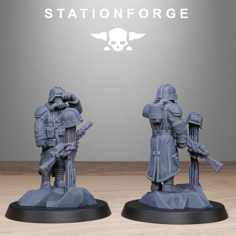Marcadores de objetivo Grimguard / Miniaturas de resina Station Forge 16k / 28 mm 32 mm Juegos de guerra de mesa / Sin pintar imagen 9