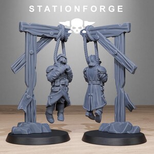 Marcadores de objetivo Grimguard / Miniaturas de resina Station Forge 16k / 28 mm 32 mm Juegos de guerra de mesa / Sin pintar imagen 4