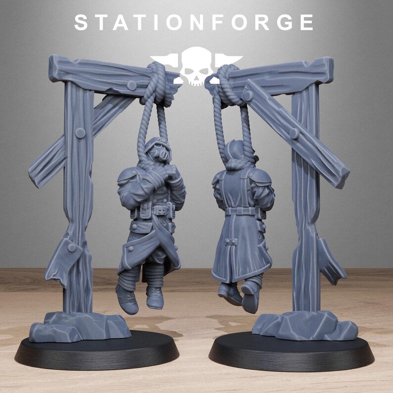 Marcadores de objetivo Grimguard / Miniaturas de resina Station Forge 16k / 28 mm 32 mm Juegos de guerra de mesa / Sin pintar imagen 4