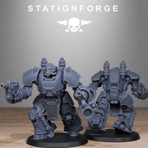 Grimguard Power Armor | Station Forge 16k Resin Miniatures | 28mm 32mm Tabletop Wargaming | Unpainted image 4