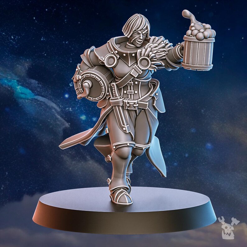 Blackhide Tribe Brewmaster | 16k hartsminiatyrer | 28 mm 32 mm bordsskiva krigsspel | Omålad bild 3