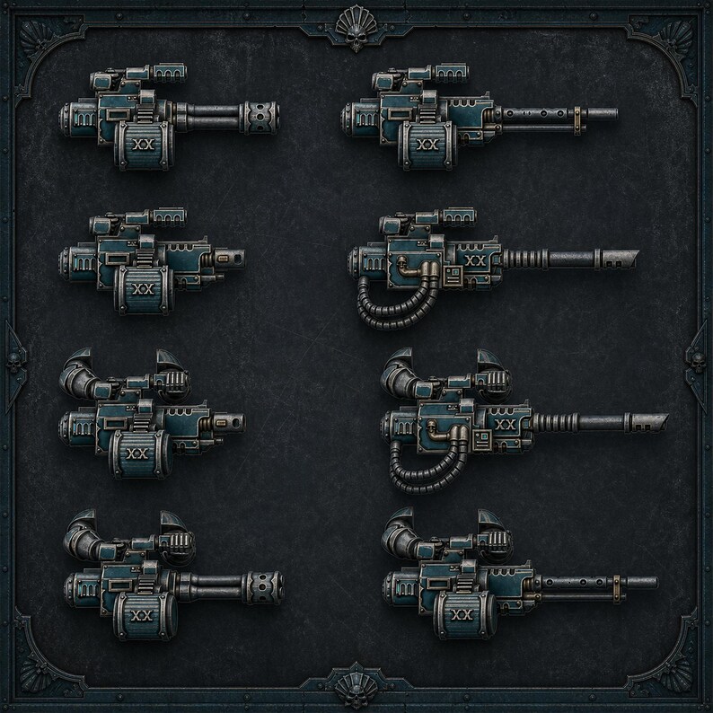 Scylla - Tunga vapen - En pistol eller set om 16 - 16k harts - DakkaDakka - Riddare / Rymdkrigare / Bitz / Bordskiva / Grimdark bild 3