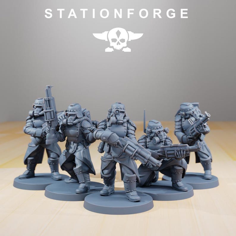 Grimguard Tinkers | Station Forge 16k Resin Miniatures | 28mm 32mm Tabletop Wargaming | Unpainted image 2