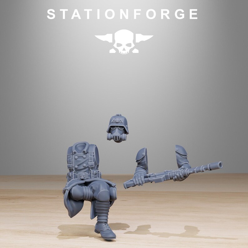 Helicóptero Grimguard / Station Forge 16k Miniaturas de resina / 28 mm 32 mm Juegos de guerra de mesa / Sin pintar imagen 8