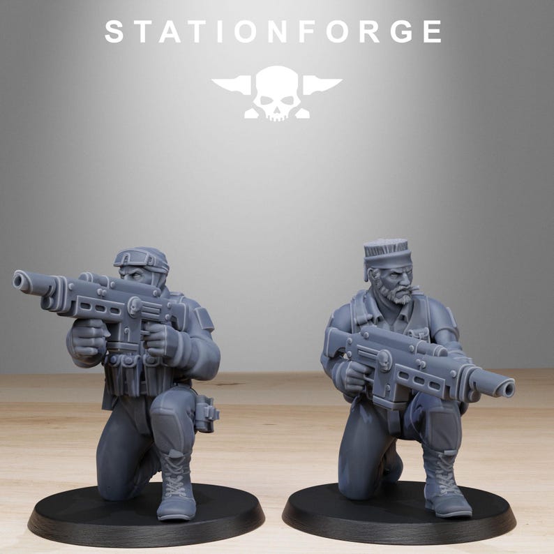 Grimguard Counter Terrorists | Station Forge 16k Resin Miniatures | 28mm 32mm Tabletop Wargaming | Unpainted image 5